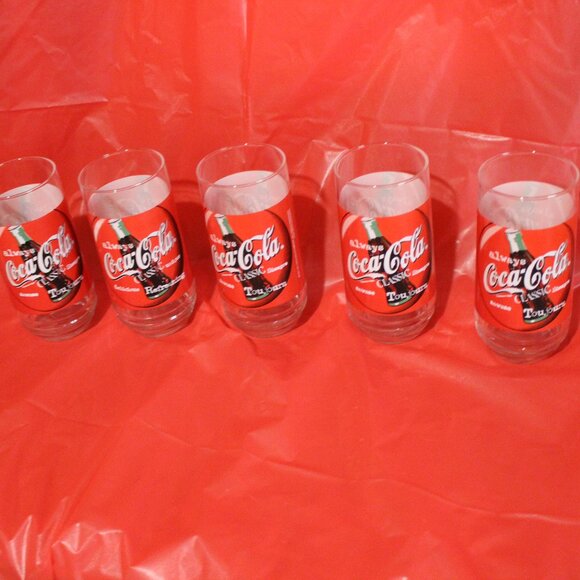 Vintage Collectible Coca-Cola Tumblers -Set of 5 - Picture 1 of 5